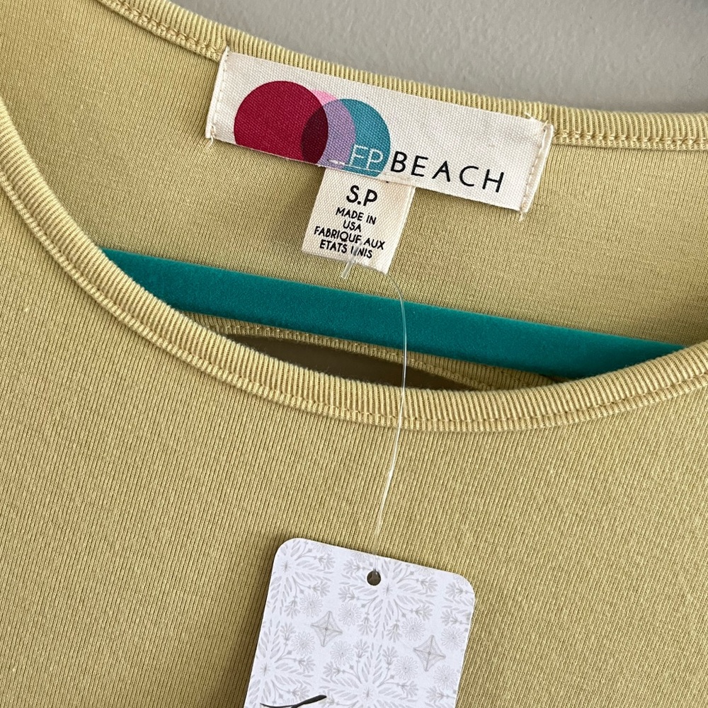 Free People FP Beach Aubre. Maxi Dress Long Sleeve Open back Yellow Boho‎ - Picture 7 of 8